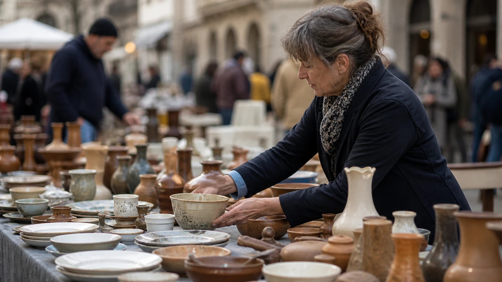 Organisation d’un stand de brocante avant l’arrivée des visiteurs